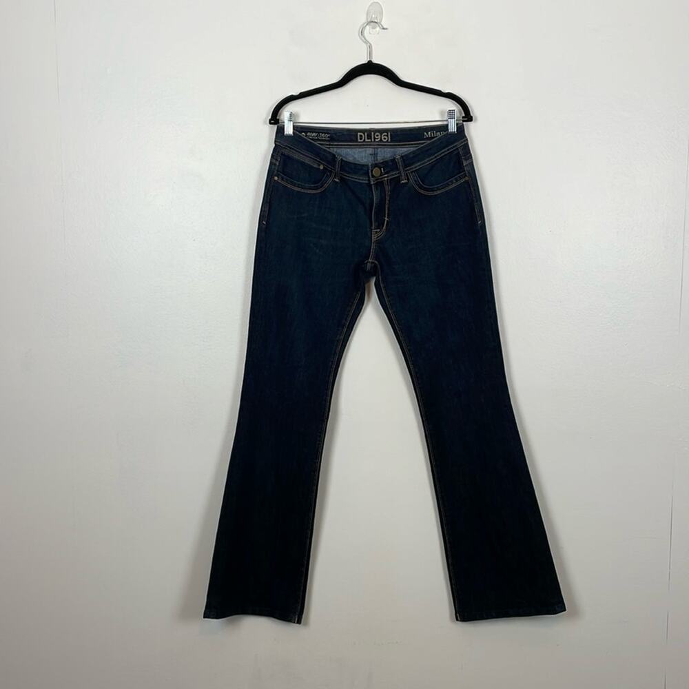 DL1961 Milano 4 Way 360 Comfort Womens 31 Stretch Bootcut Blue Denim Jeans